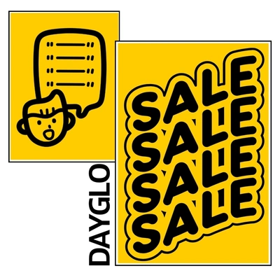  Dayglo Yellow Posters John Brailsford Printers